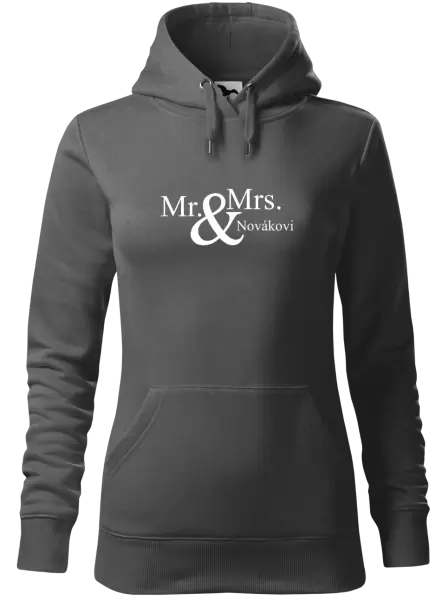 Dámská mikina Mr. & Mrs. s vlastním příjmením