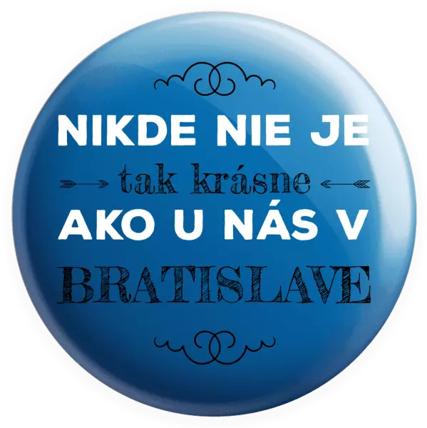 Placka Nikde nie je tak krásne, ako u nás v ...