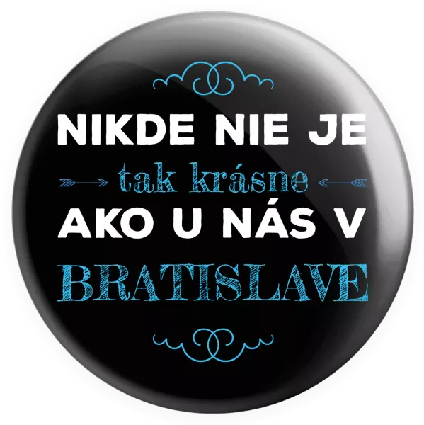 Placka Nikde nie je tak krásne, ako u nás v ...