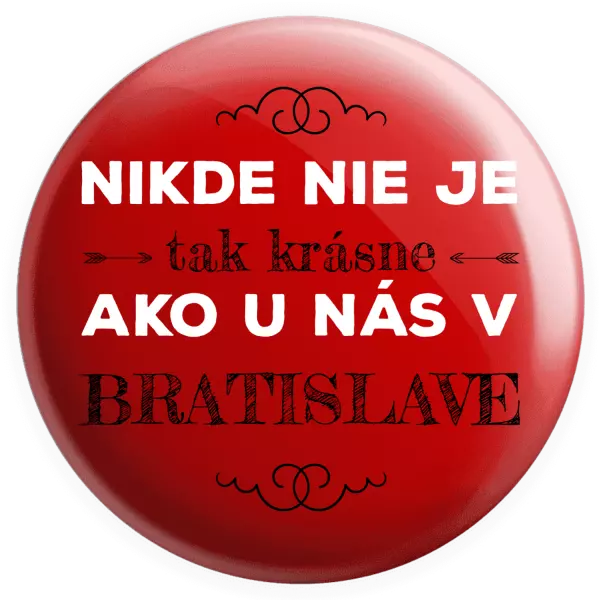 Placka Nikde nie je tak krásne, ako u nás v ...