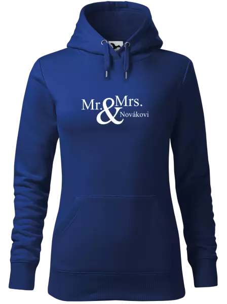 Dámská mikina Mr. & Mrs. s vlastním příjmením