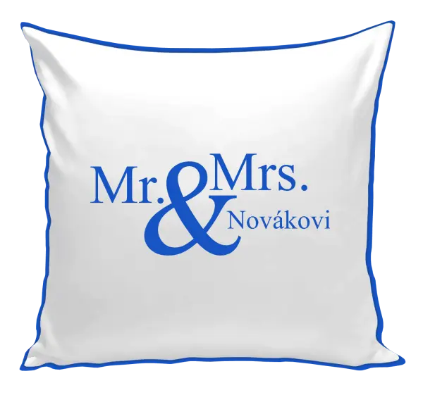 Polštář Mr. & Mrs. s vlastním příjmením
