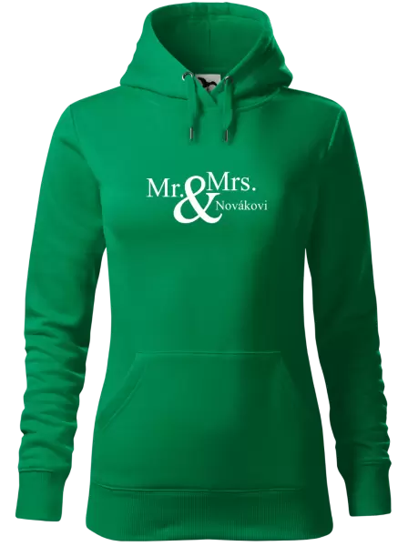 Dámská mikina Mr. & Mrs. s vlastním příjmením