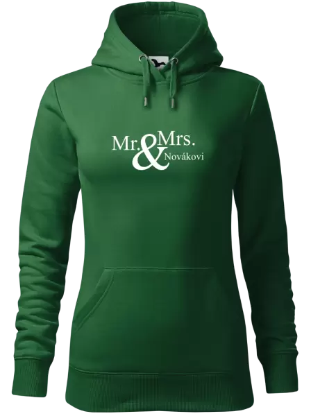 Dámská mikina Mr. & Mrs. s vlastním příjmením