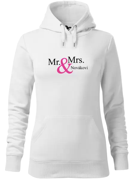 Dámská mikina Mr. & Mrs. s vlastním příjmením