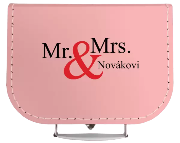 Kufřík Mr. & Mrs. s vlastním příjmením