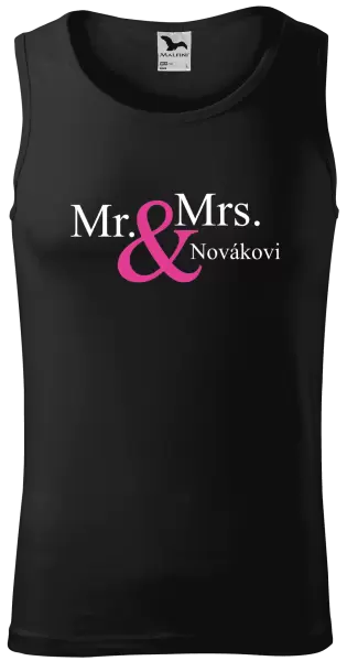 Pánské tílko Mr. & Mrs. s vlastním příjmením