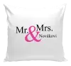 Polštář Mr. & Mrs. s vlastním příjmením