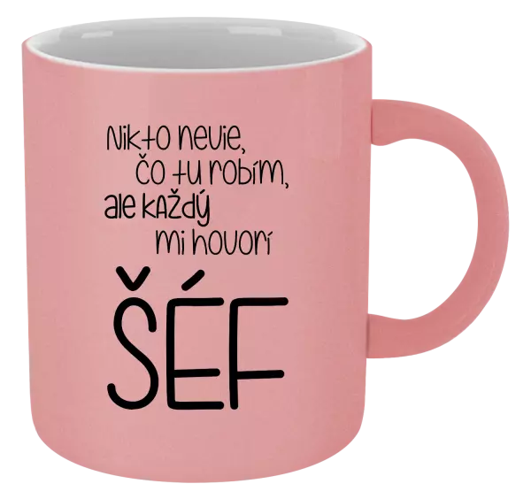 Hrnček metalický Nikto nevie, čo tu robím, ale každý mi hovorí