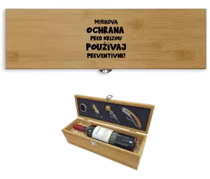 Darčeková sada na víno Ochrana pred krízou s menom