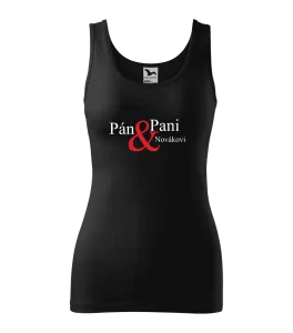 Dámske tielko Pán a pani s vlastným priezviskom