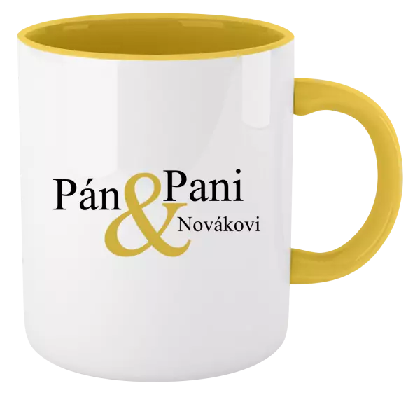 Hrnček  Pán a pani s vlastným priezviskom