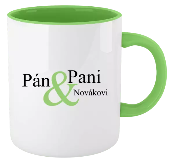 Hrnček  Pán a pani s vlastným priezviskom