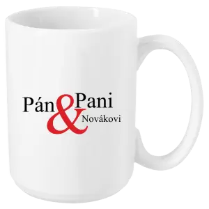 Hrnček Pán a pani s vlastným priezviskom
