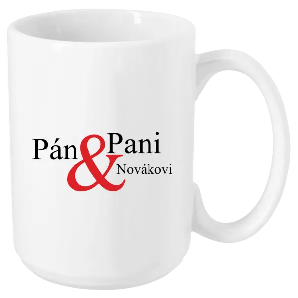 Hrnček Pán a pani s vlastným priezviskom