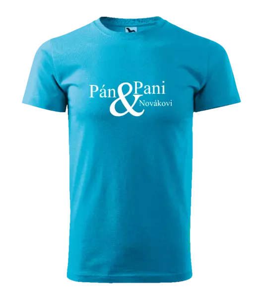 Pánske tričko Pán a pani s vlastným priezviskom