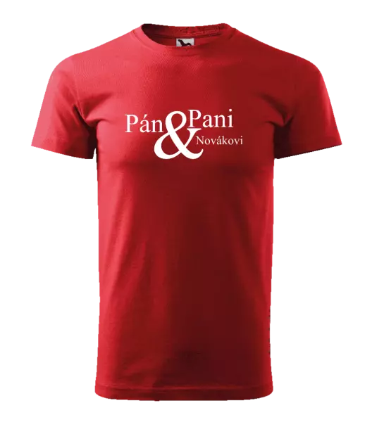 Pánske tričko Pán a pani s vlastným priezviskom