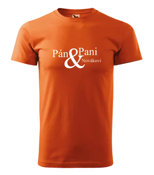 Pánske tričko Pán a pani s vlastným priezviskom