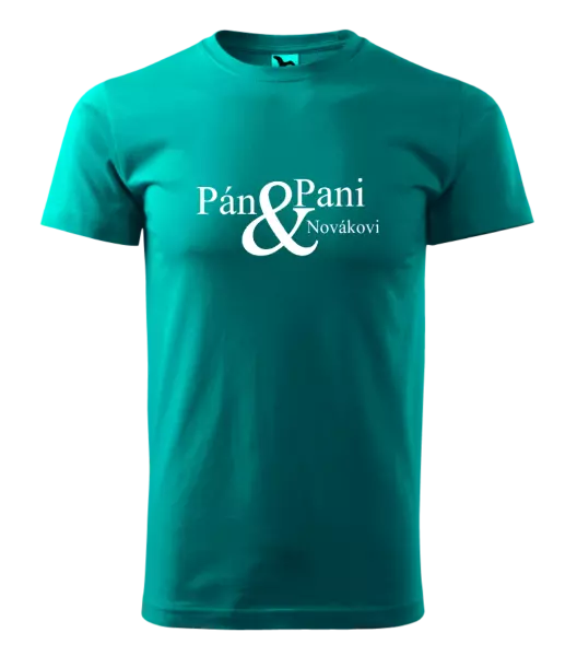 Pánske tričko Pán a pani s vlastným priezviskom