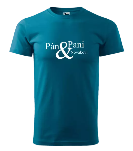 Pánske tričko Pán a pani s vlastným priezviskom