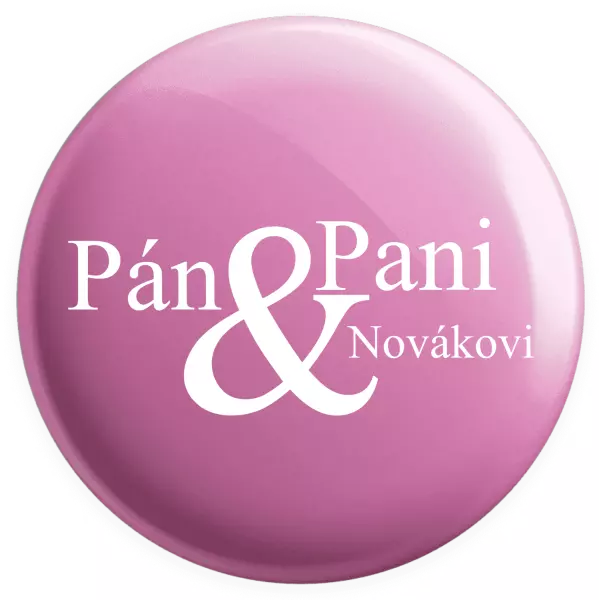 Placka Pán a pani s vlastným priezviskom