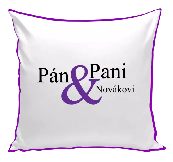 Vankúš Pán a pani s vlastným priezviskom