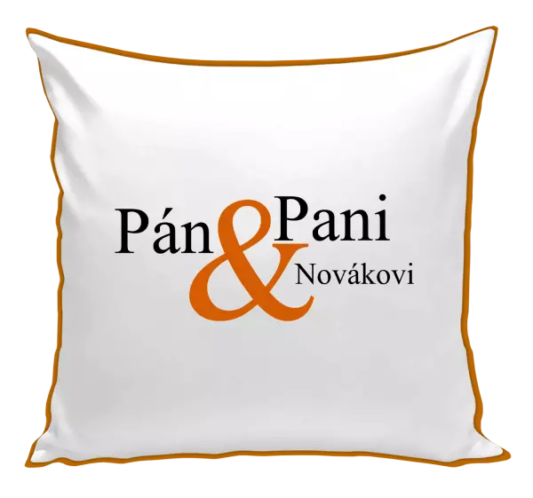 Vankúš Pán a pani s vlastným priezviskom