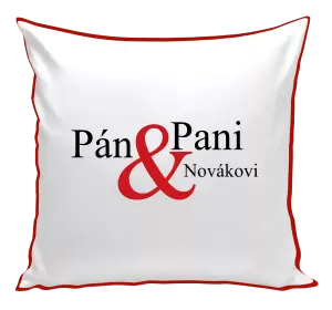 Vankúš Pán a pani s vlastným priezviskom