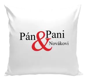 Vankúš Pán a pani s vlastným priezviskom