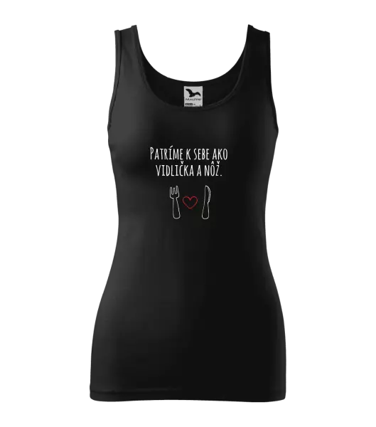 Dámske tielko Patríme k sebe ako vidlička a nôž