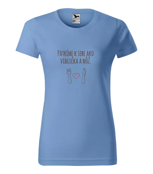 Dámske tričko Patríme k sebe ako vidlička a nôž