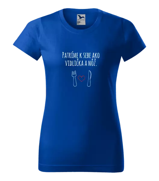 Dámske tričko Patríme k sebe ako vidlička a nôž