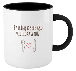 Hrnček  Patríme k sebe ako vidlička a nôž