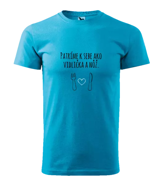 Pánske tričko Patríme k sebe ako vidlička a nôž