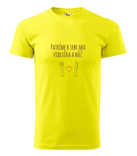 Pánske tričko Patríme k sebe ako vidlička a nôž