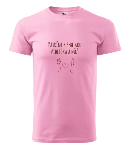 Pánske tričko Patríme k sebe ako vidlička a nôž