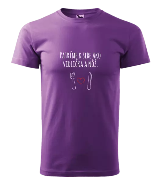 Pánske tričko Patríme k sebe ako vidlička a nôž