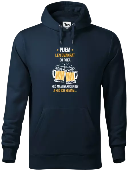 Pánska mikina Pijem len dvakrát do roka