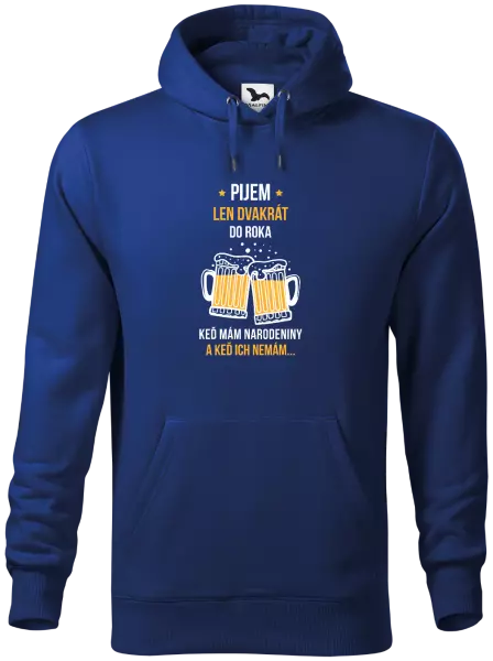 Pánska mikina Pijem len dvakrát do roka