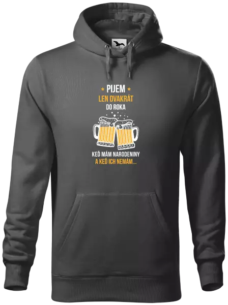 Pánska mikina Pijem len dvakrát do roka