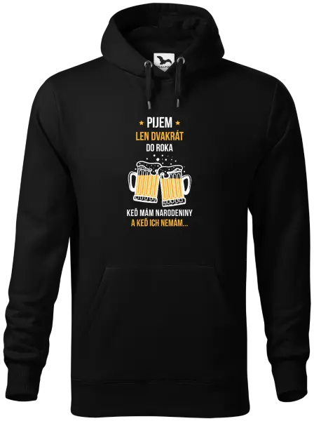 Pánska mikina Pijem len dvakrát do roka