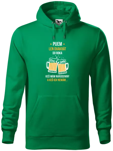 Pánska mikina Pijem len dvakrát do roka