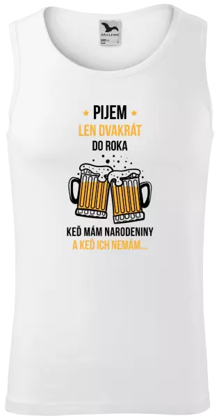 Pánske tielko Pijem len dvakrát do roka