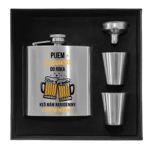 Ploskačka v krabičke Pijem len dvakrát do roka