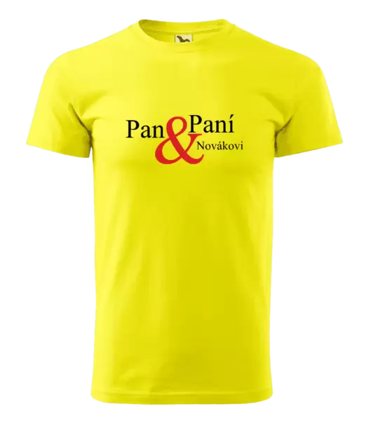 Pánské tričko Pan a Paní s vlastním příjmením
