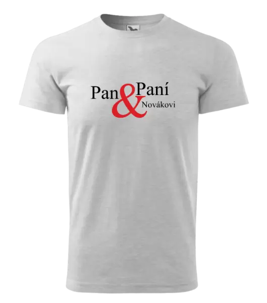 Pánské tričko Pan a Paní s vlastním příjmením