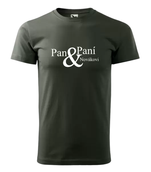 Pánské tričko Pan a Paní s vlastním příjmením