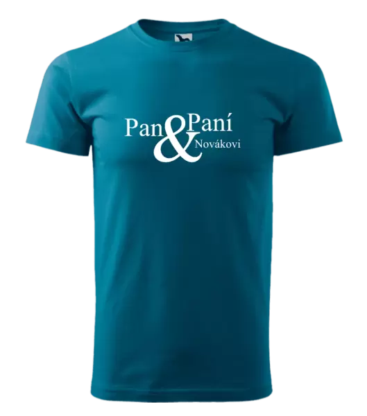Pánské tričko Pan a Paní s vlastním příjmením