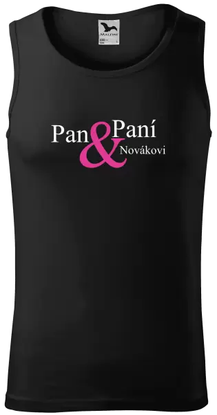 Pánské tílko Pan a Paní s vlastním příjmením