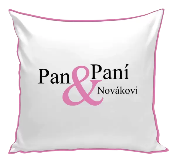 Polštář Pan a Paní s vlastním příjmením